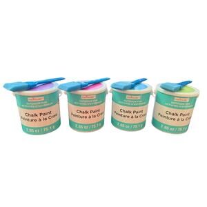 Creatology 4 Pails Of Chalk Paint Purple Pink Blue Green